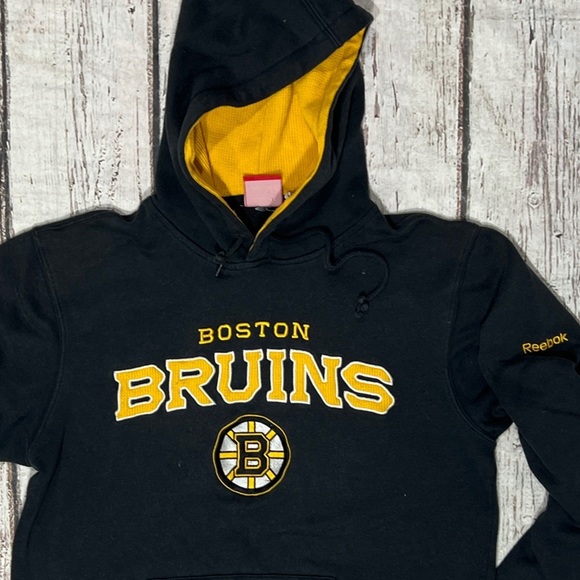 Boston Bruins NHL Hockey Reebok Stitched Hoodie Sweatshirt - Picture 2 of 4